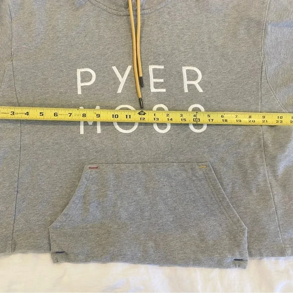PYER MOSS Cropped Grey Logo Hoodie size Small - Picture 8 of 11